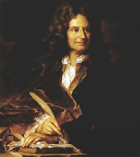 Hyacinthe Rigaud Portrait of Nicolas Boileau oil painting picture